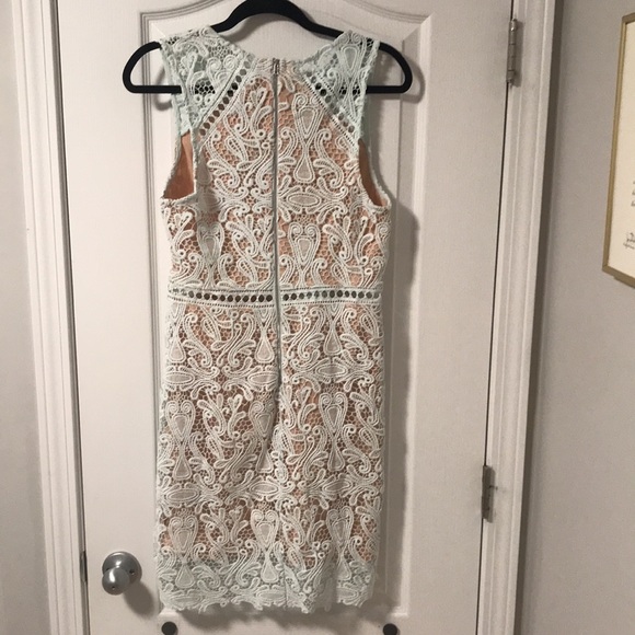 Lulu’s Dream Life Light Blue Lace Bodycon Dress - Picture 4 of 5